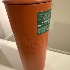 Starbucks 2024 Terracotta Recycled Stainless Steel Triangle Tumbler 24oz